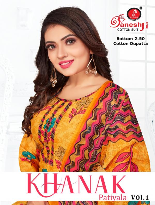 Ganeshji Khanak Vol-1 Indo Cotton Designer Dress Material